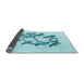 Thickness of Patterned Electric Blue Rug, pat926lblu