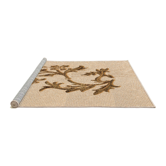Sideview of Machine Washable Transitional Bronze Brown Rug, wshpat926org