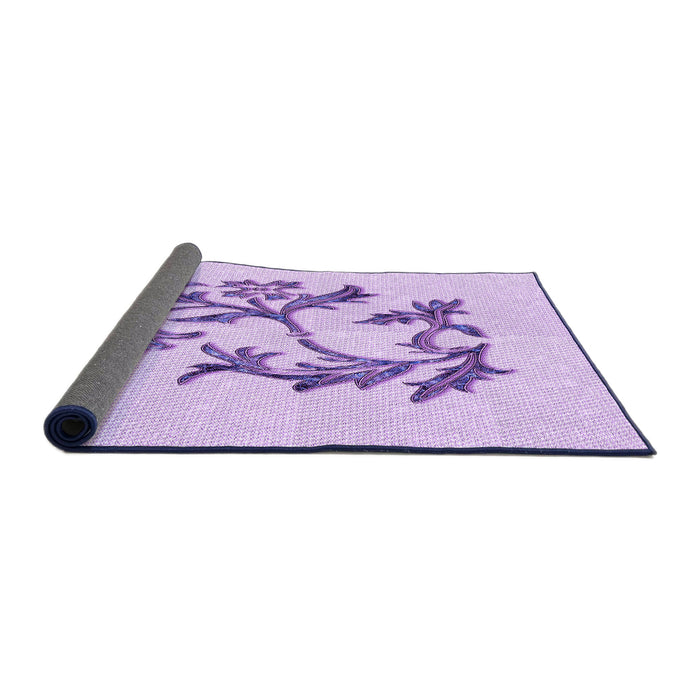 Thickness of Patterned Purple Rug, pat926pur