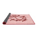 Thickness of Patterned Light Rose Pink Rug, pat926rd