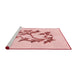 Sideview of Machine Washable Transitional Light Rose Pink Rug, wshpat926rd