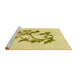 Sideview of Machine Washable Transitional Sun Yellow Rug, wshpat926yw