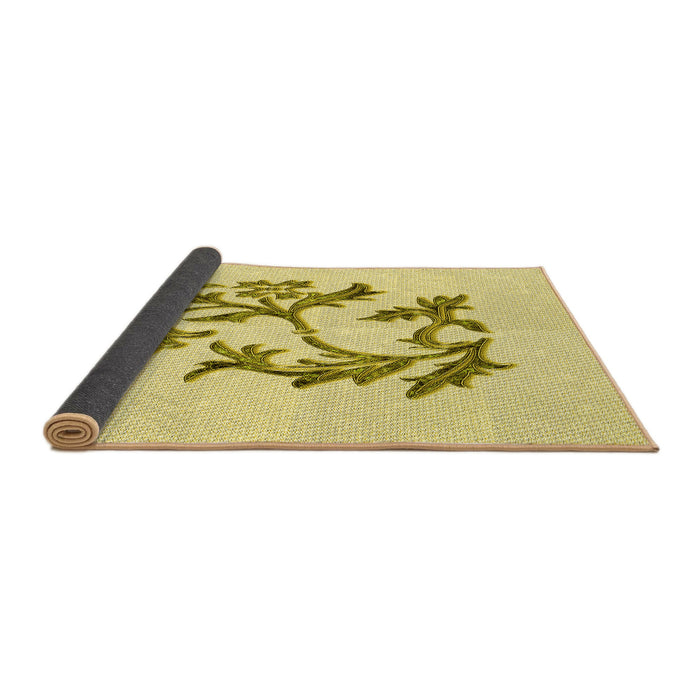 Thickness of Patterned Sun Yellow Rug, pat926yw