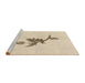 Sideview of Machine Washable Transitional Moccasin Beige Rug, wshpat927brn