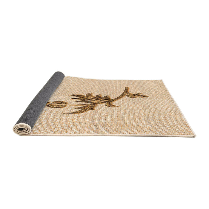 Thickness of Patterned Moccasin Beige Rug, pat927org