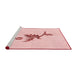 Sideview of Machine Washable Transitional Pastel Red Pink Rug, wshpat927rd