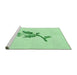 Sideview of Machine Washable Transitional Mint Green Rug, wshpat928grn