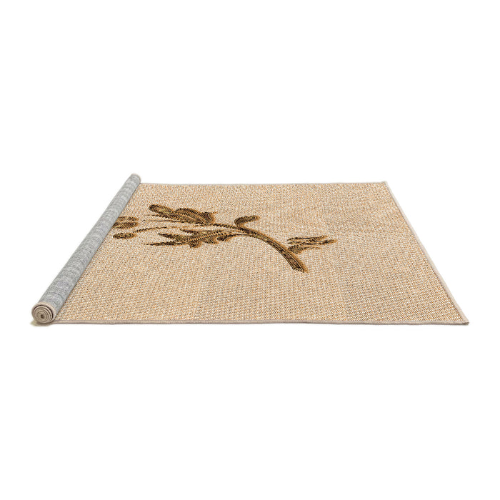 Sideview of Machine Washable Transitional Moccasin Beige Rug, wshpat928org