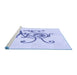 Sideview of Machine Washable Transitional Lavender Blue Rug, wshpat929blu