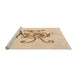Sideview of Machine Washable Transitional Brown Sand Brown Rug, wshpat929org