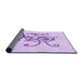 Thickness of Patterned Purple Rug, pat929pur