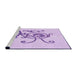 Sideview of Machine Washable Transitional Purple Rug, wshpat929pur