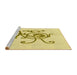 Sideview of Machine Washable Transitional Sun Yellow Rug, wshpat929yw