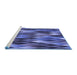 Sideview of Machine Washable Transitional Light Slate Blue Rug, wshpat93blu