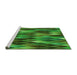 Sideview of Machine Washable Transitional Deep Emerald Green Rug, wshpat93grn