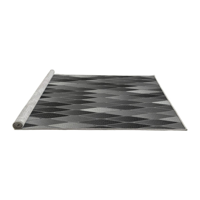 Sideview of Machine Washable Transitional Gray Rug, wshpat93gry