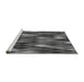 Sideview of Machine Washable Transitional Gray Rug, wshpat93gry