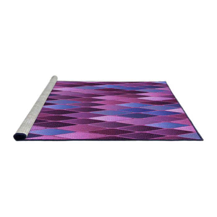 Sideview of Machine Washable Transitional Dark Magenta Purple Rug, wshpat93pur