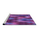 Sideview of Machine Washable Transitional Dark Magenta Purple Rug, wshpat93pur