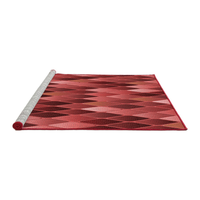 Sideview of Machine Washable Transitional Orange Rug, wshpat93rd