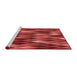 Sideview of Machine Washable Transitional Orange Rug, wshpat93rd