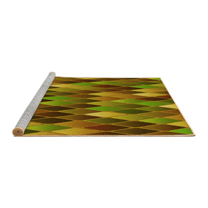 Sideview of Machine Washable Transitional Dark Bronze Brown Rug, wshpat93yw