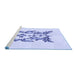 Sideview of Machine Washable Transitional Lavender Blue Rug, wshpat930blu