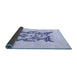 Thickness of Patterned Lavender Blue Rug, pat930blu