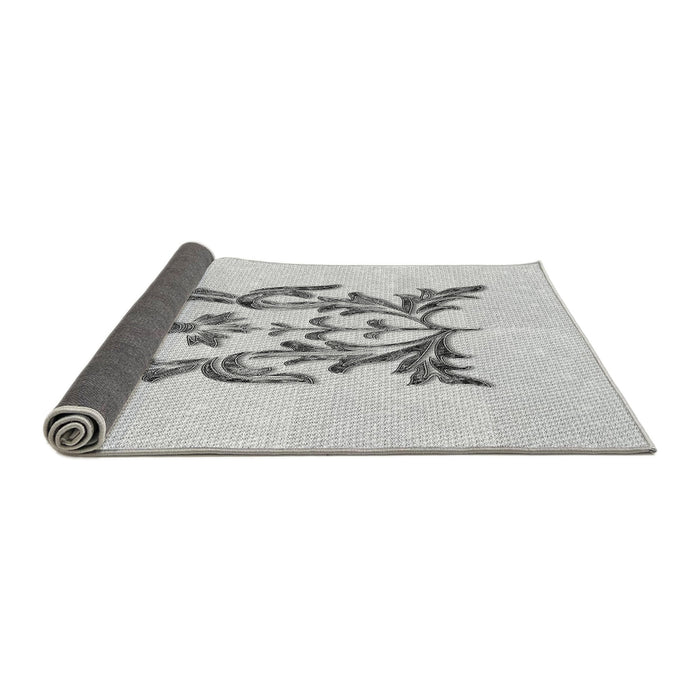 Thickness of Patterned Platinum Gray Rug, pat930gry