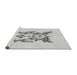 Sideview of Machine Washable Transitional Platinum Gray Rug, wshpat930gry