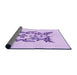 Thickness of Patterned Purple Rug, pat930pur