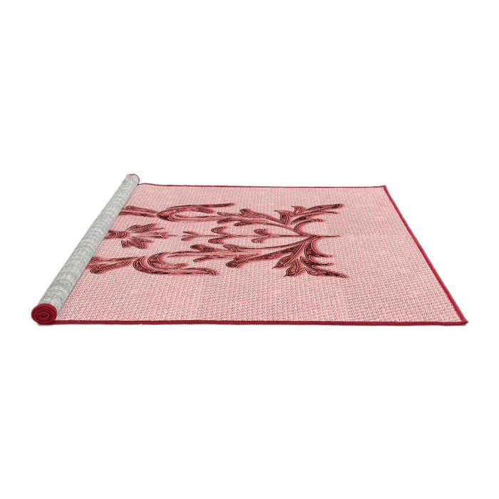 Sideview of Machine Washable Transitional Light Rose Pink Rug, wshpat930rd