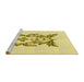 Sideview of Machine Washable Transitional Sun Yellow Rug, wshpat930yw