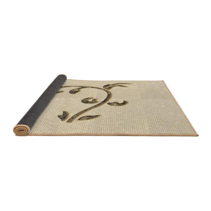 Thickness of Patterned Moccasin Beige Rug, pat931brn