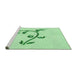 Sideview of Machine Washable Transitional Mint Green Rug, wshpat931grn