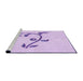 Sideview of Machine Washable Transitional Bright Lilac Purple Rug, wshpat931pur