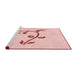 Sideview of Machine Washable Transitional Pastel Red Pink Rug, wshpat931rd