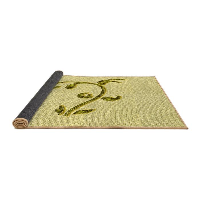 Thickness of Patterned Sun Yellow Rug, pat931yw