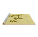 Sideview of Machine Washable Transitional Sun Yellow Rug, wshpat931yw