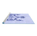 Sideview of Machine Washable Transitional Lavender Blue Rug, wshpat932blu