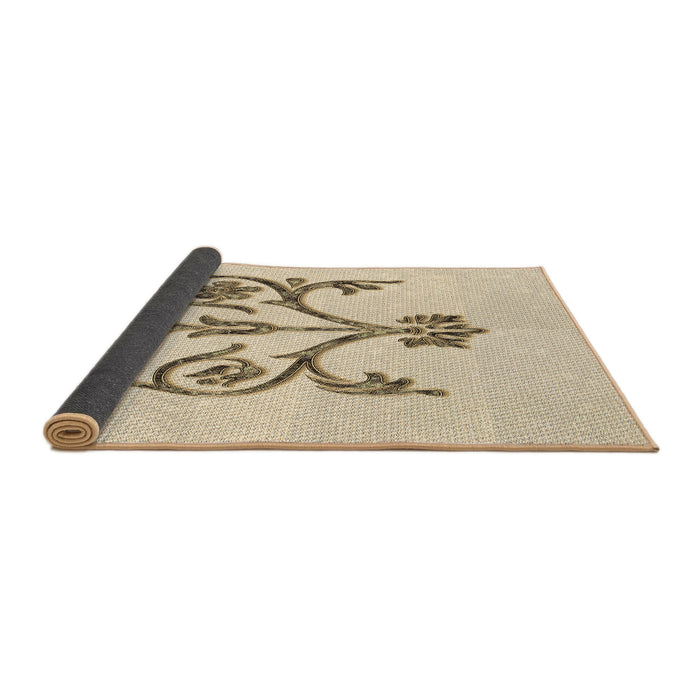 Thickness of Patterned Peru Brown Rug, pat932brn