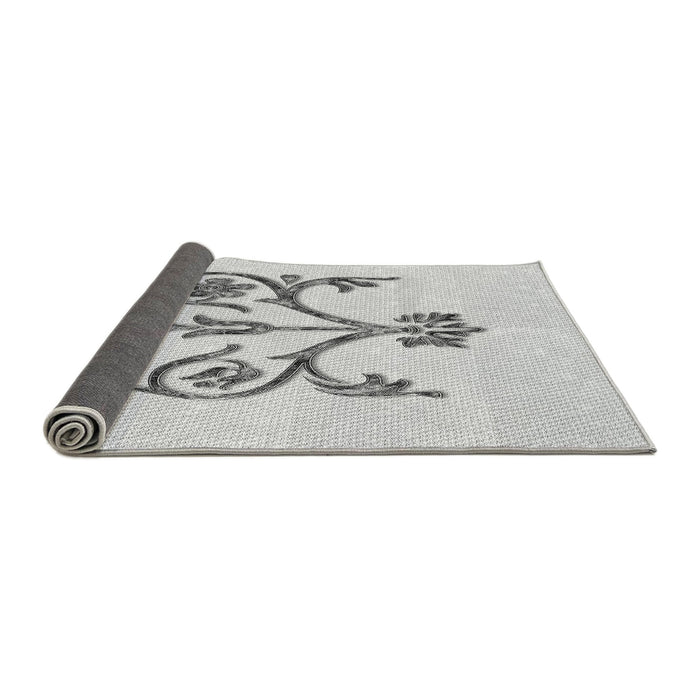 Thickness of Patterned Platinum Gray Rug, pat932gry