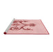 Sideview of Machine Washable Transitional Light Rose Pink Rug, wshpat932rd