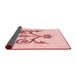 Thickness of Patterned Light Rose Pink Rug, pat932rd