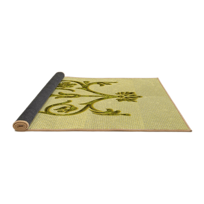 Thickness of Patterned Sun Yellow Rug, pat932yw
