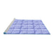 Sideview of Machine Washable Transitional Light Slate Blue Rug, wshpat933blu