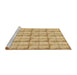 Sideview of Machine Washable Transitional Cinnamon Brown Rug, wshpat933brn