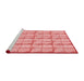 Sideview of Machine Washable Transitional Pastel Pink Rug, wshpat933rd