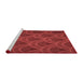 Sideview of Machine Washable Transitional Red Rug, wshpat934rd