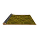 Thickness of Patterned Dark Golden Brown Rug, pat934yw